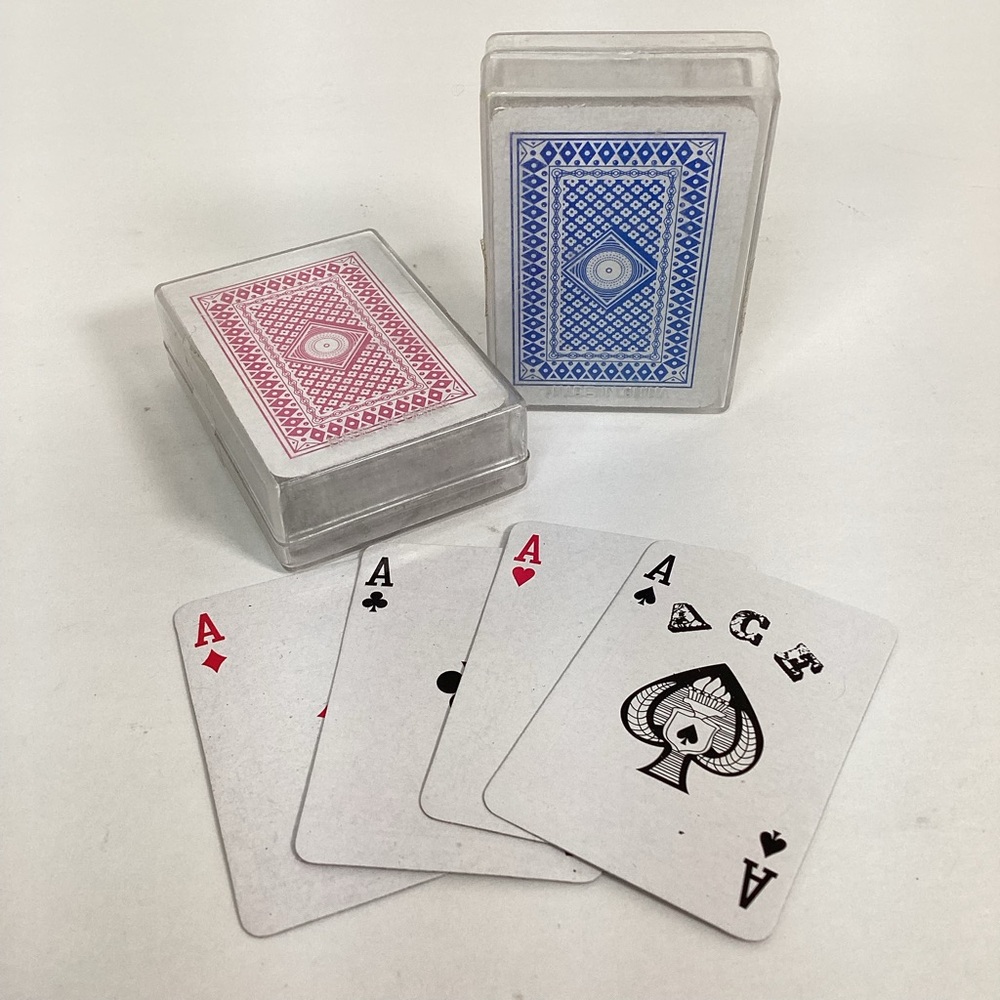 2 New Decks Mini Playing Cards Miniature Travel Tiny Poker Deck Set